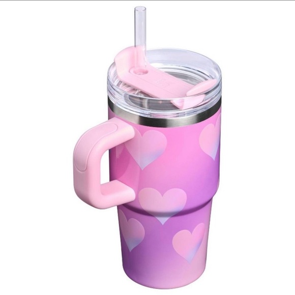 Stanley Valentines 20oz Quencher Tumbler Powder Pink Heart Gradient - Picture 4 of 5
